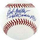 Bob Feller Autographed Triple Crown 1940 Inscription Baseball