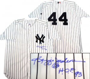 Reggie Jackson Hand Signed "HOF" NYY Jersey