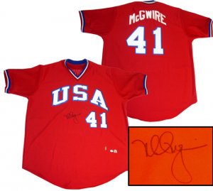  Mark McGwire Hand Signed USA Jersey