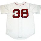  Curt Schilling Autographed On Back Boston Red Sox Replica Home Red Sox Jersey