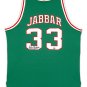 Kareem Abdul-Jabbar Signed Bucks Mitchell & Ness -1971-72 Model- Away/Green Jersey (UDA)