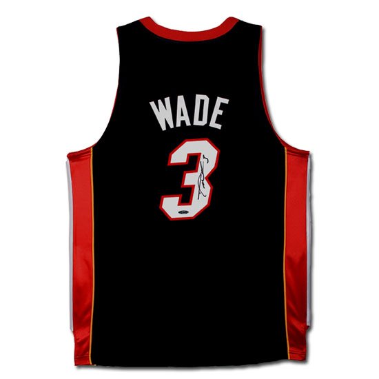 Dwyane Wade Autographed Miami Heat Away/Black Jersey (UDA)