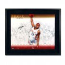  Lebron James Autographed Cleveland Cavaliers -Signature Slam- 16x20 Photo - Framed (UDA)