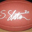 Steve Slaton Signed Wilson NFL Football