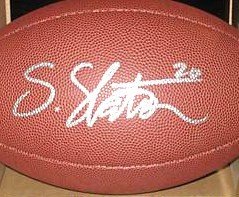 Steve Slaton Signed Wilson NFL Football