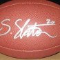 Steve Slaton Signed Wilson NFL Football