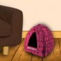 DonessVille Pyramid Pet Pod - Personalized Bed for dog or cat - MAROON