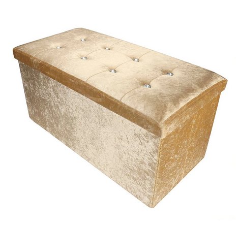 Crushed Velvet Ottoman