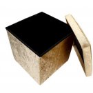 Small Crushed Velvet Ottoman