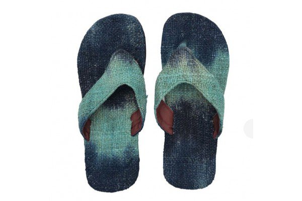 Blue Hemp Dye Slipper