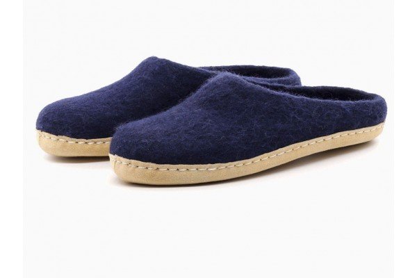 Felt Slippers (Navy)