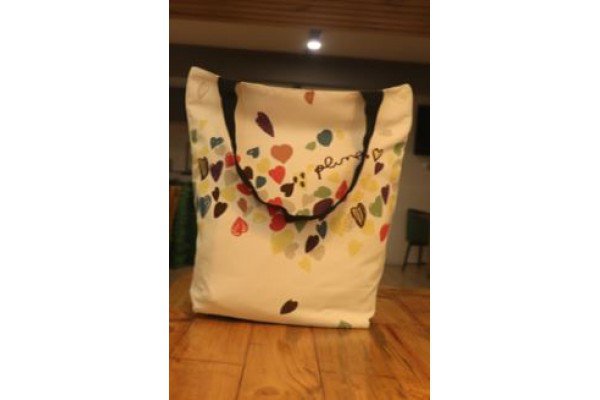 Multi Purpose Tote Bag With Heart Print