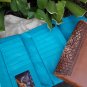 custom curving leather clutch