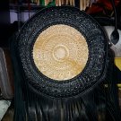 boho rounded leather bag