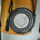 boho rounded leather bag