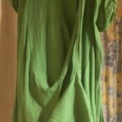 APPLE GREEN WRAP DROP WAIST TIE CAP RUCHED SLEEVE COTTON CARDY TOPSHOP SIZE 8