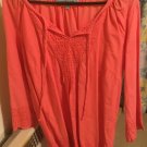 CORAL SMOCK KIRTA TOP SIZE 10 DICKENS AND JONES
