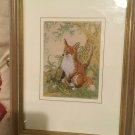 FRAMED SILK WOVEN FOX PICTURE
