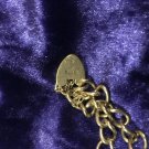HEAVY 14G CURB SAFETY CHAIN PADLOCK 925 SILVER CHARM BRACELET 7""