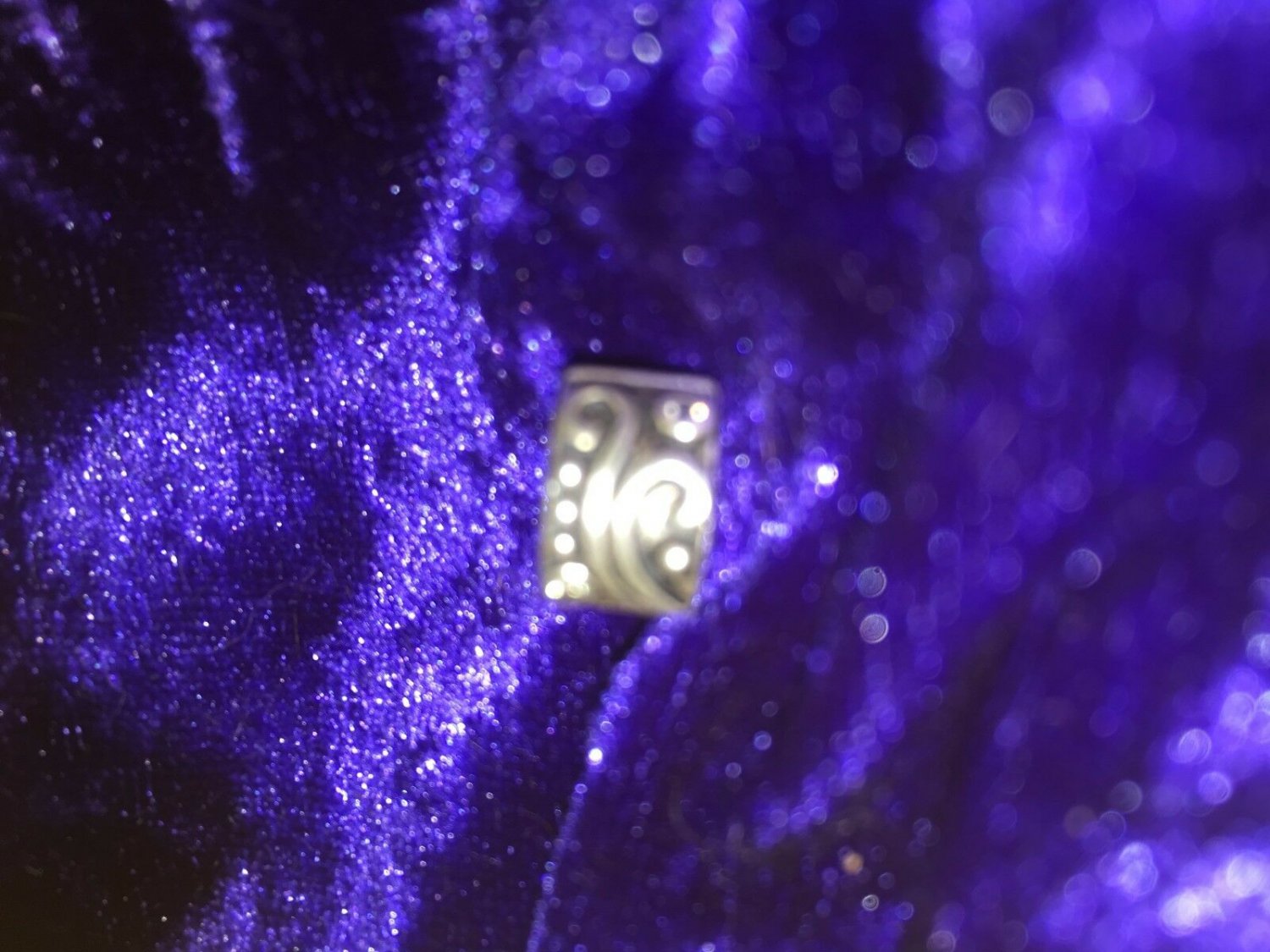 Scrolled Silver Clip Charm