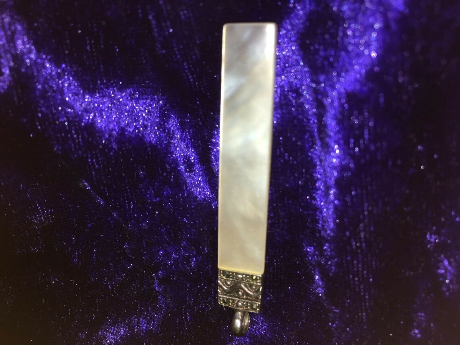 Silver Arte Deco Style Mother Of Pearl Pendant