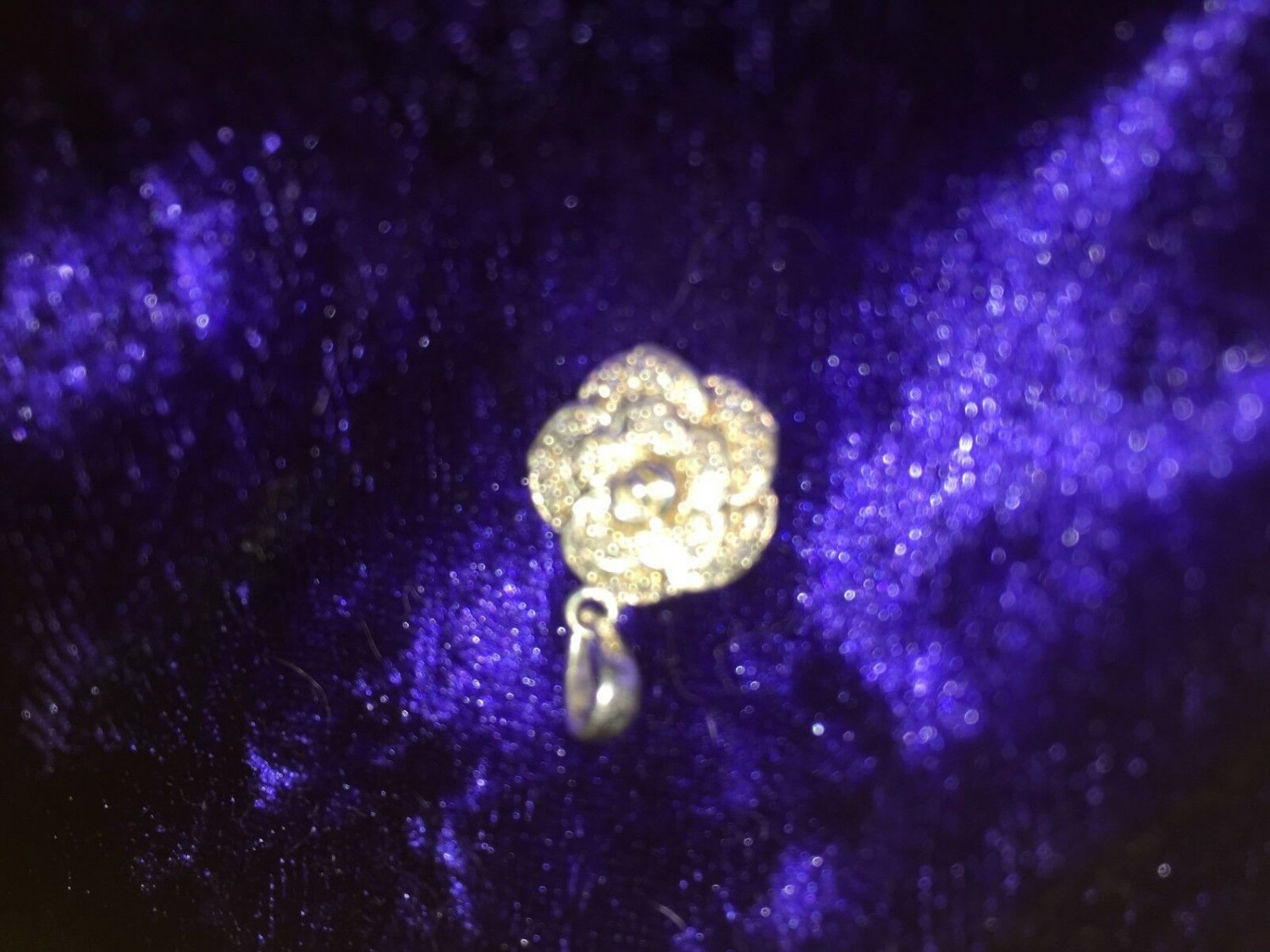 Silver White Topaz Flower Pendant