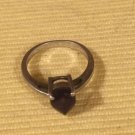 TGGC PEAR AMETHYST SOLITAIRE SILVER RING 1 CT CHAKRA CRYSTAL HEALING