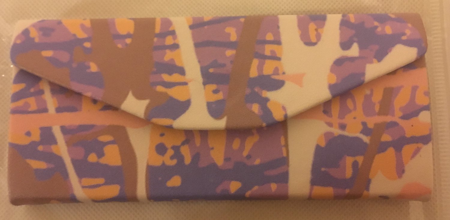 Splish tri-colour neutrals abstract Boho Abstract Design Printed PU Leather Foldable Magnetic ClosE