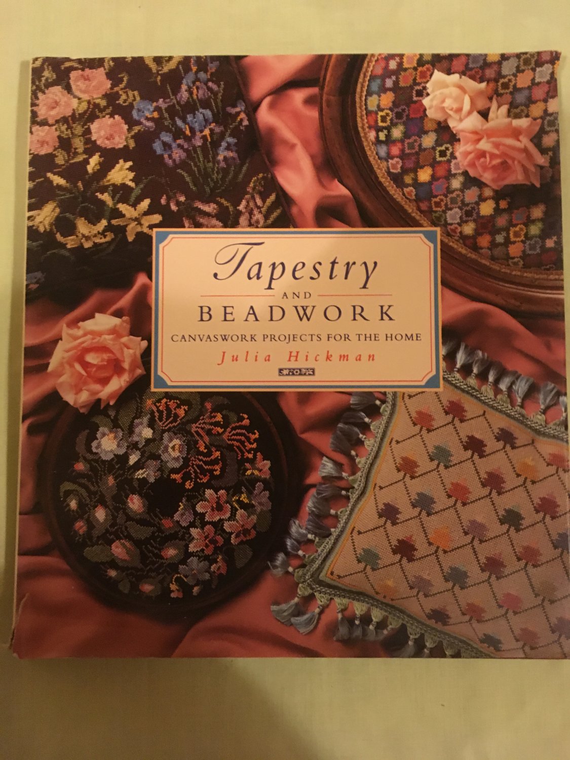 Vintage Craft Reference Pattern Tutorial Book Tapestry and Beadwork 1993 David & Charles Hardback by