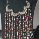 Royal Trifari NecklacVintage Bead BOHO CHOKER 980's