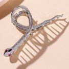 New Rhinestone Decor Snake Design Hair Claw  Metal Hairpin Headdress Hairpin Hai