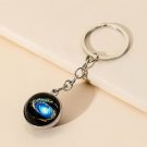 Glow In The Dark Galaxy Print Ball Charm Keychain Accessories Pendant Key Ring