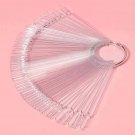 New 48pcs Clear False Nail Display Card  Palette Acrylic UV Gel False Nail Tips