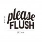 New Slogan Graphic Toilet Sticker Please Flush Removable Peel and Stick Decal