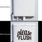 New Slogan Graphic Toilet Sticker Please Flush Removable Peel and Stick Decal