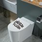 New Slogan Graphic Toilet Sticker Please Flush Removable Peel and Stick Decal