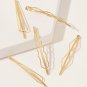 New Geometric Design Hairpin 5pcs Women Girl Bead Barrette Clip Hairpin Hair