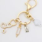 Stethoscope Charm Keychain Gift for Nurse Doctor Appreciation Gift Decor