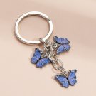 Blue Butterfly Charm Keychain Accessories Pendant Bag Charm Key Ring Decor Gifts