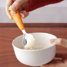 New 1pc Carrot Design Spoon Cute Cartoon Carrot Cutlery Food Material Kid