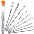 New 9pcs Yarn Knitting Needle & 1pc Bottle Set Large Eye Embroidery Tapestry
