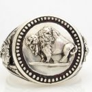 Buffalo Nickel Mens Coin ring sterling silver 925