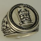 Kings Chess piece Mens Signet ring   Sterling Silver