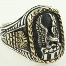 Seal of United States silver Eagle  Gold Wreath ring