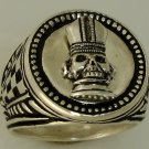 Bishop Chess piece Mens Signet ring   Sterling Silver