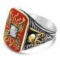 Roman Scutum Mens Legionaire ring sterling silver