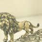 Ramses the Lion Hunts sterling silver tabletop miniature