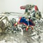 Ramses the Lion Hunts sterling silver tabletop miniature