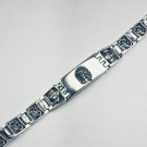 Artisan Made Native American Indian Chief Mens ID Sterling silver bracelet