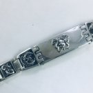 Artisan Made Roman Medusa Mens sterling silver ID Bracelet